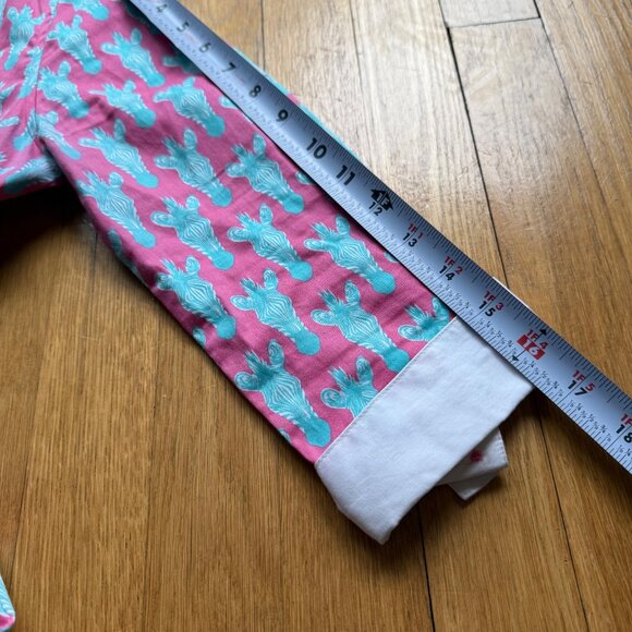 Tizzie Size XS Pink Aqua Zebra Print Split Neck Collar Cotton Blend Tunic Dress - Picture 13 of 15